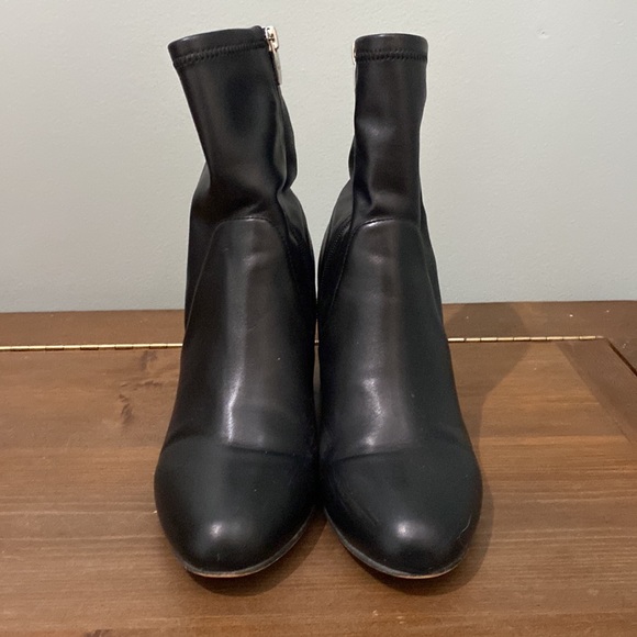 Black booties with bling heels sz. 8.5 - Picture 2 of 6